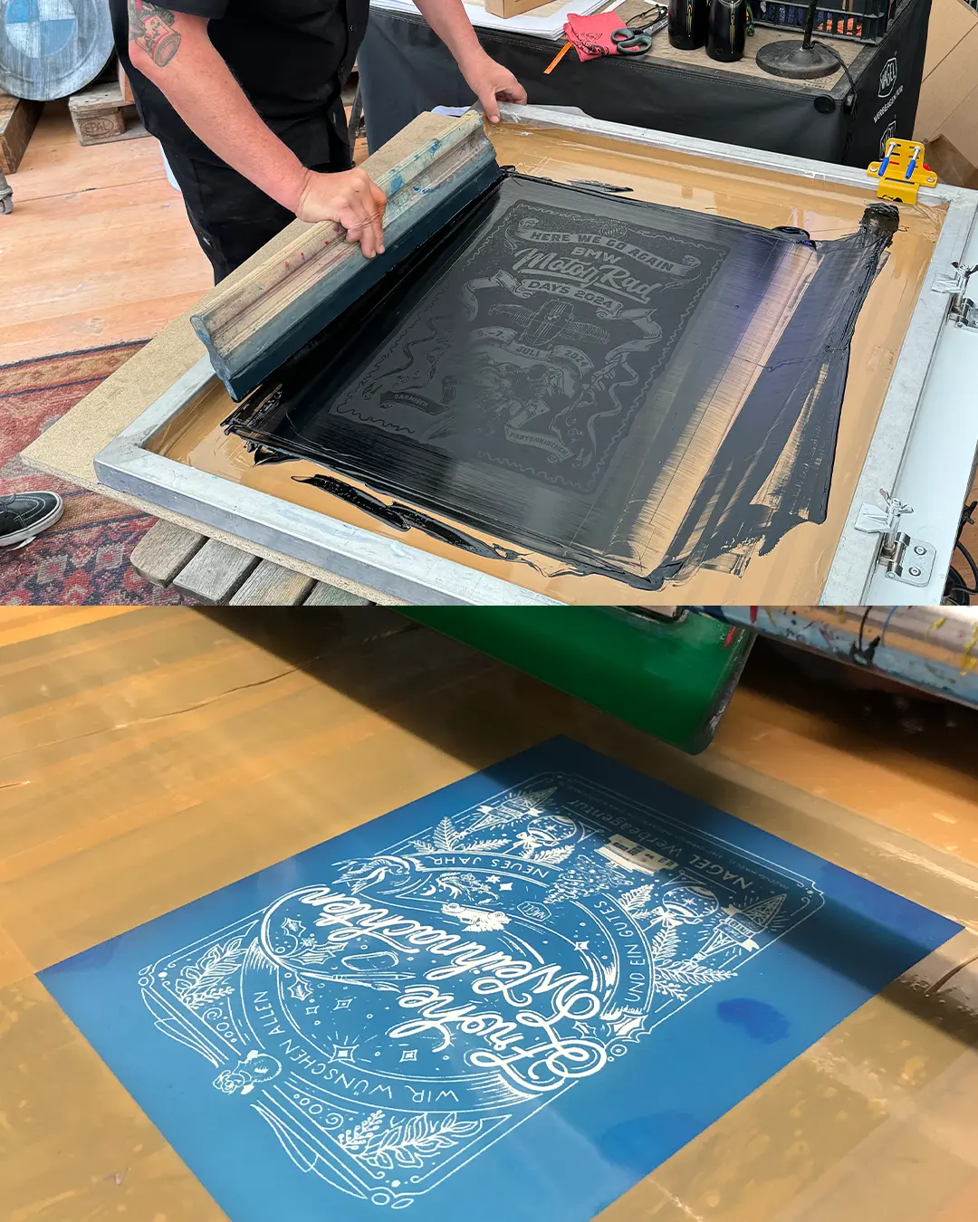 Siebdruck Gestaltung Druck