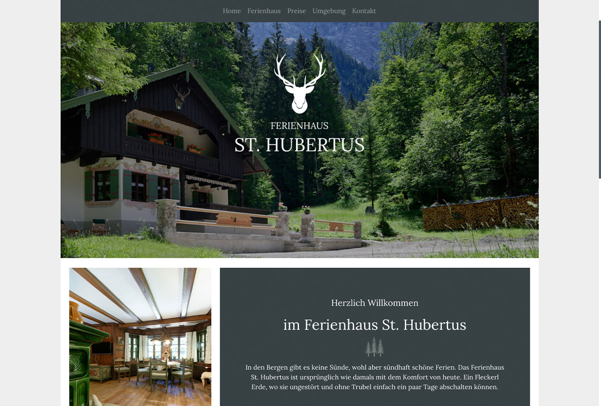 Ferienhaus St. Hubertus – Website