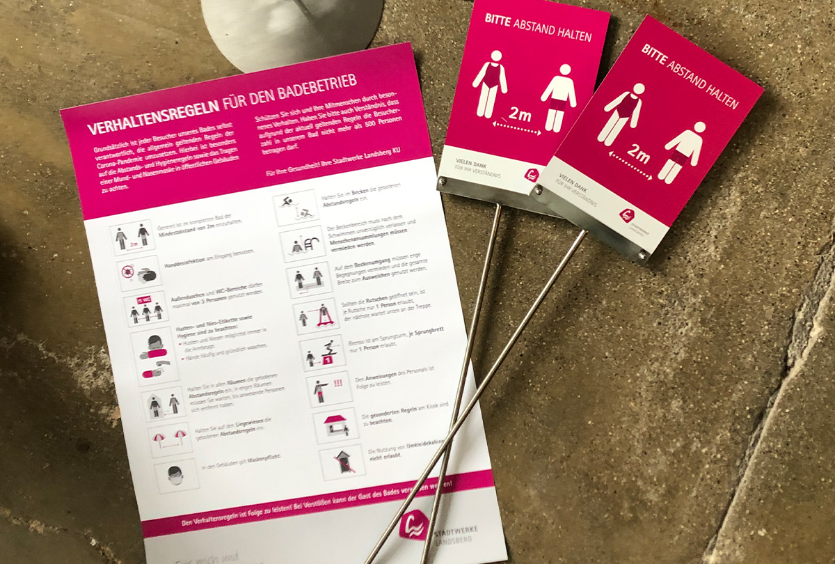 Stadtwerke Landsberg – Verhaltensregeln/Badebetrieb